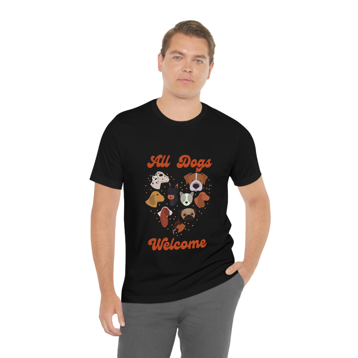 All Dogs Welcome Unisex Jersey Short Sleeve Tee