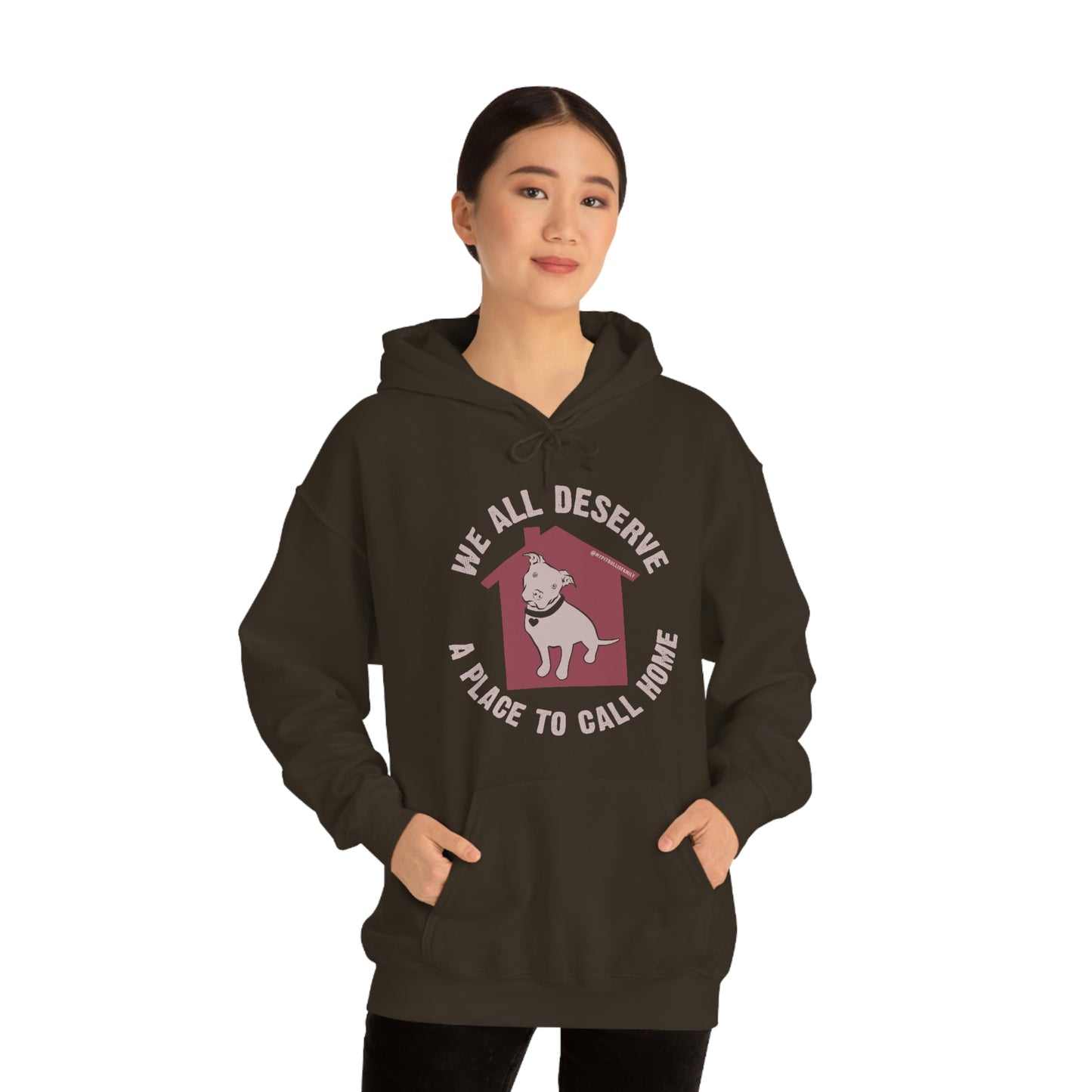 We All Deserve a Place to Call Home Unisex Heavy Blend™ Hooded Sweatshirt