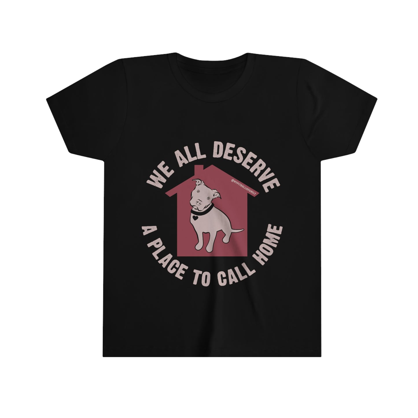 We All Deserve A Place to Call Home Youth Short Sleeve Tee