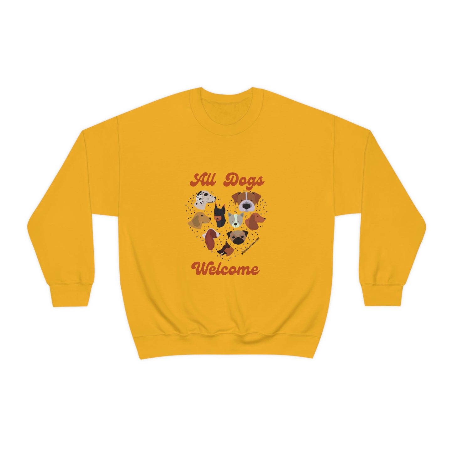 All Dogs Welcome Unisex Heavy Blend™ Crewneck Sweatshirt