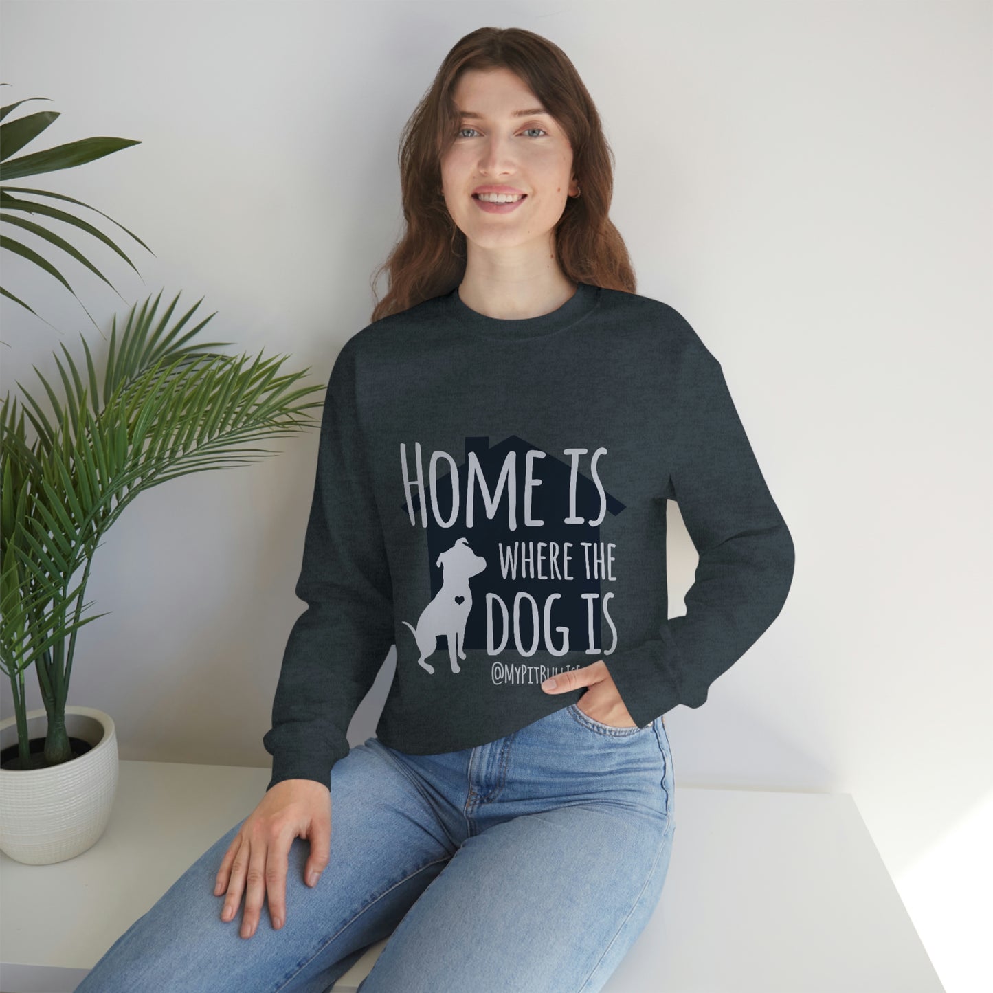 Home is Where the Dog is Unisex Heavy Blend™ Crewneck Sweatshirt