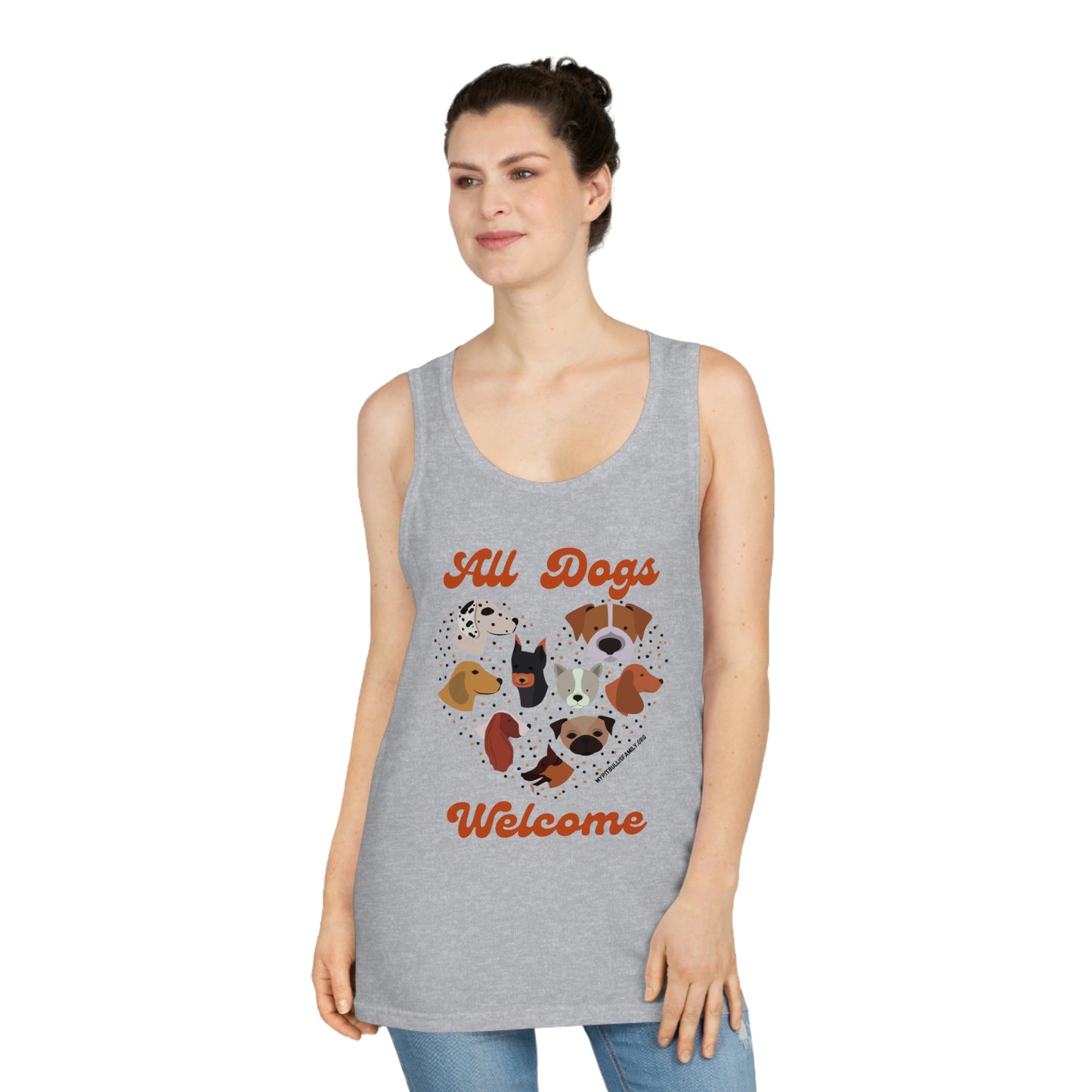 All Dogs Welcome Unisex Softstyle™ Tank Top