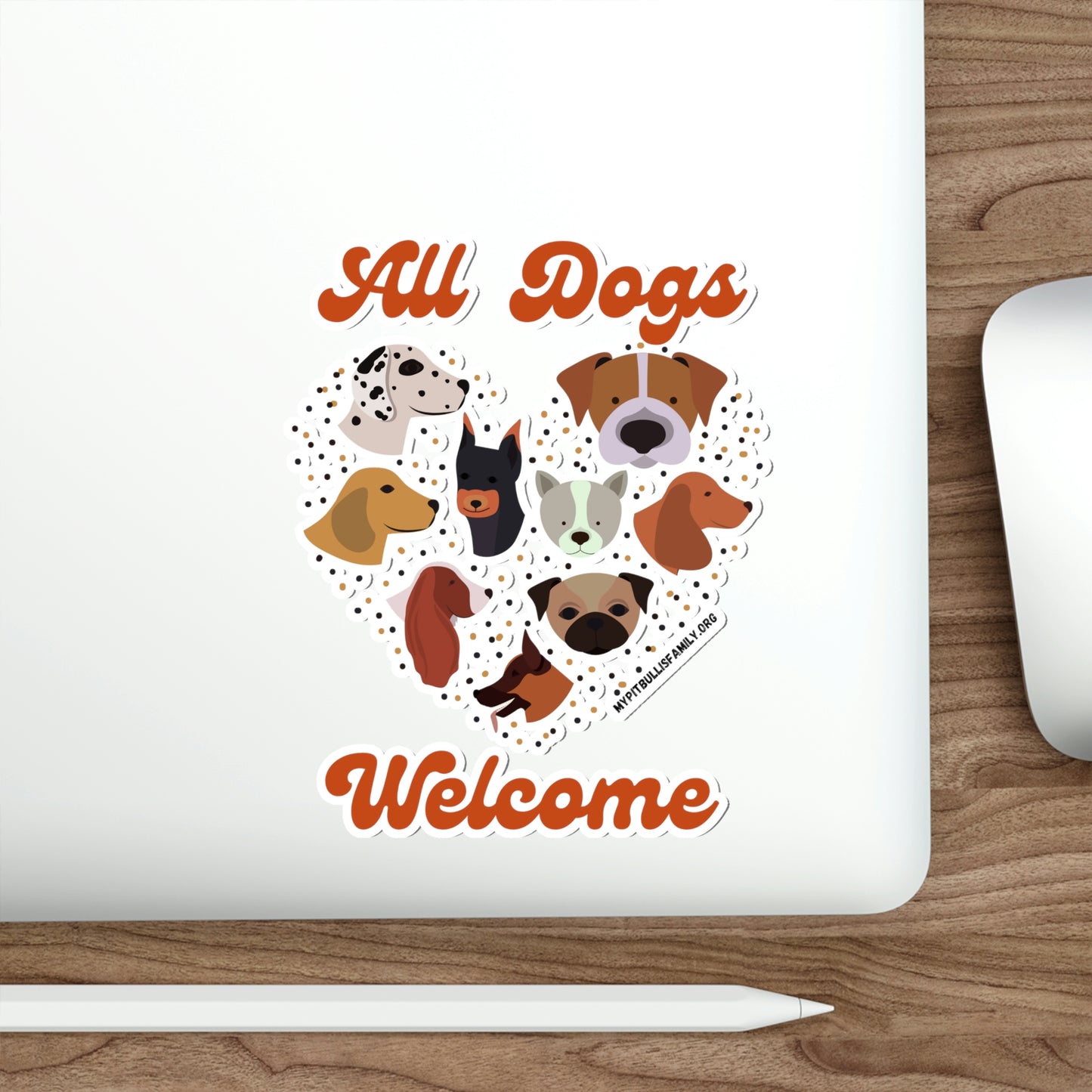 All Dogs Welcome Die-Cut Stickers