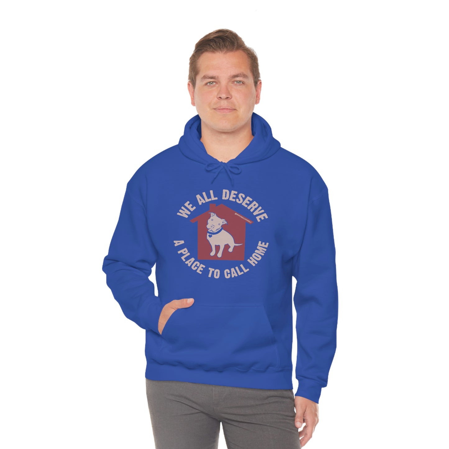 We All Deserve a Place to Call Home Unisex Heavy Blend™ Hooded Sweatshirt
