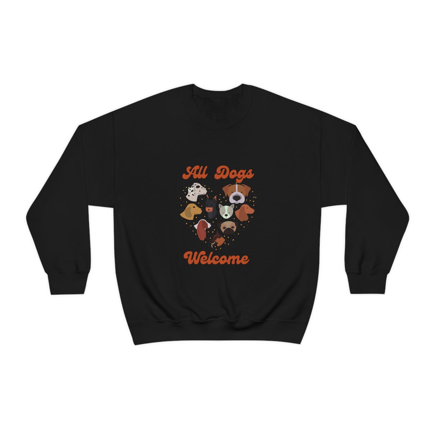 All Dogs Welcome Unisex Heavy Blend™ Crewneck Sweatshirt