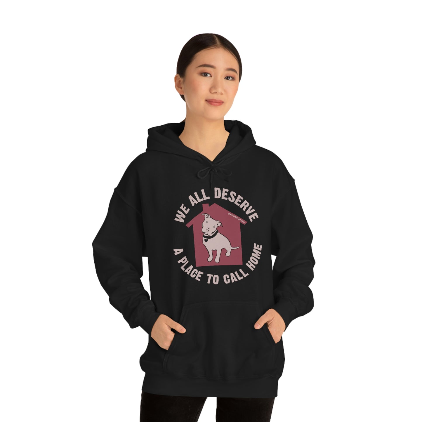 We All Deserve a Place to Call Home Unisex Heavy Blend™ Hooded Sweatshirt