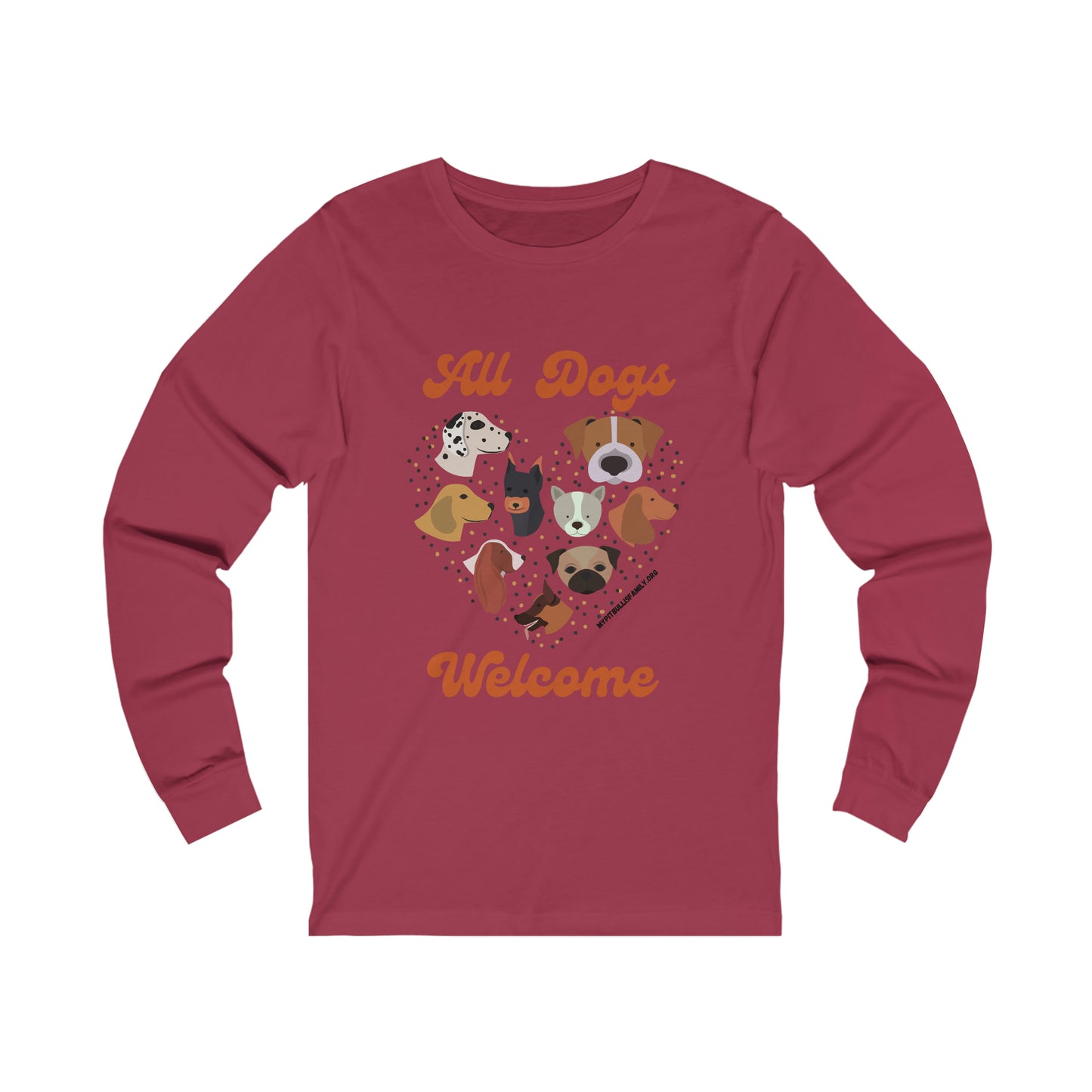 All Dogs Welcome Unisex Jersey Long Sleeve Tee