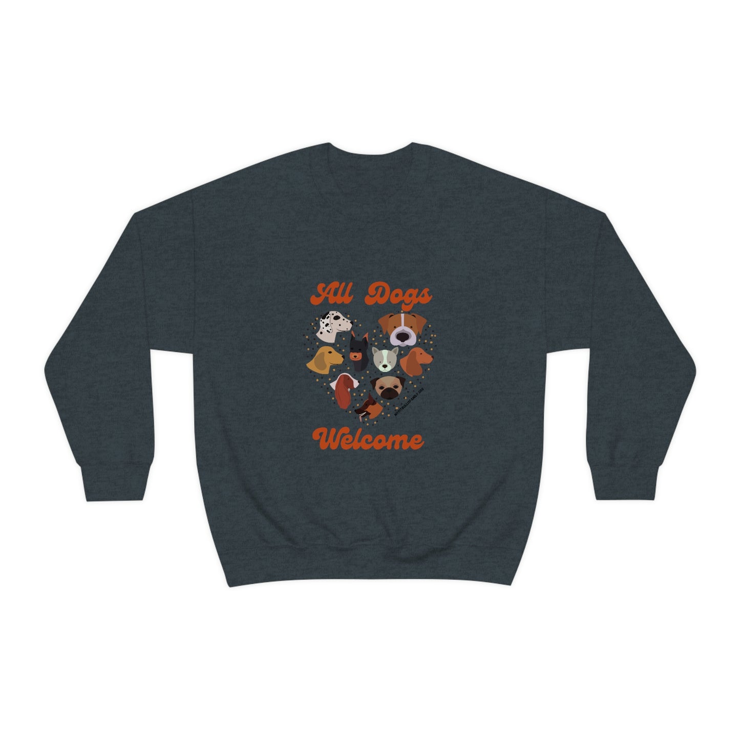 All Dogs Welcome Unisex Heavy Blend™ Crewneck Sweatshirt