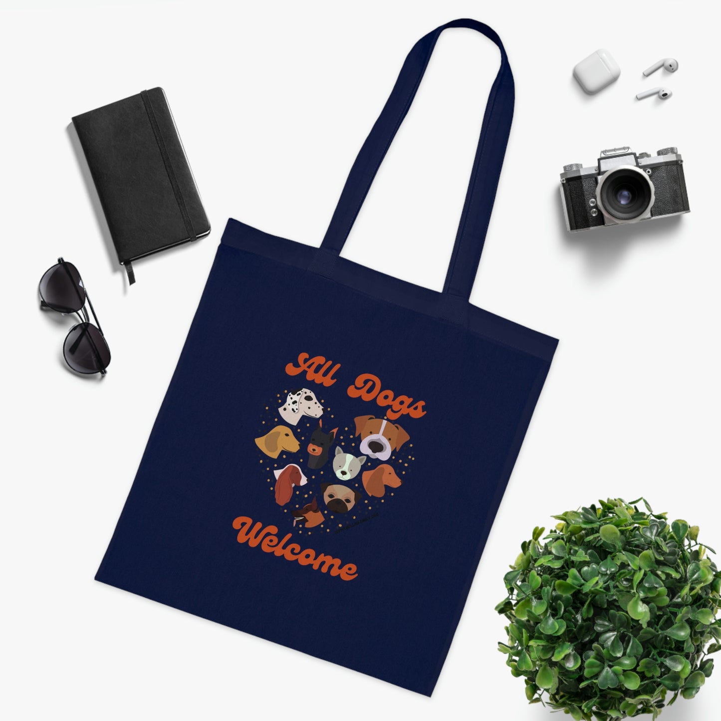 All Dogs Welcome Cotton Tote