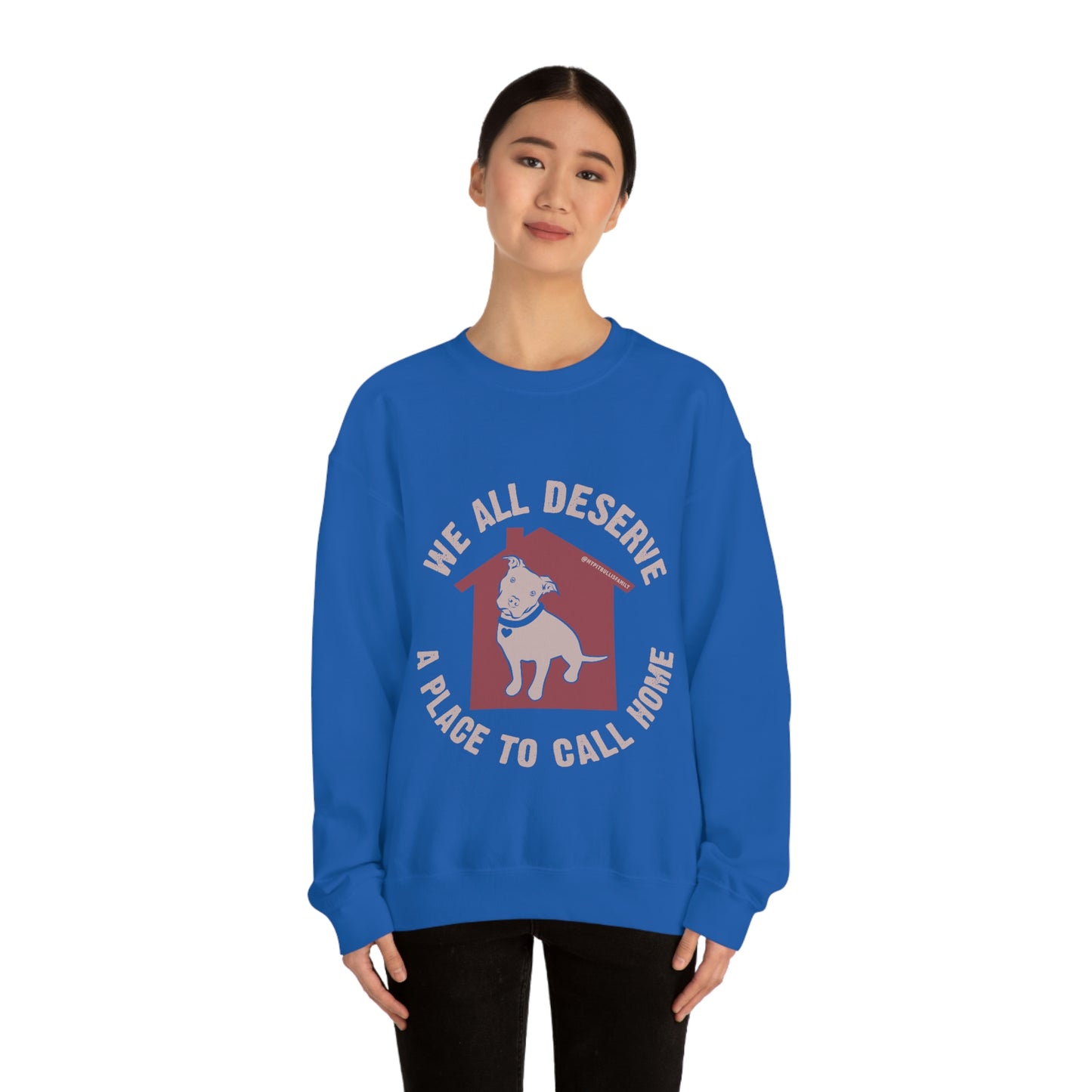 We All Deserve a Place to Call Home Unisex Heavy Blend™ Crewneck Sweatshirt