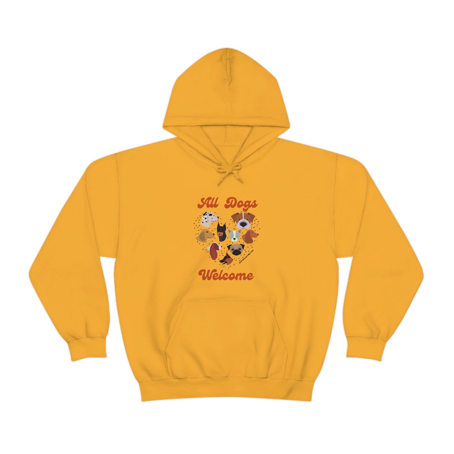 All Dogs Welcome Unisex Heavy Blend™ Hooded Sweatshirt