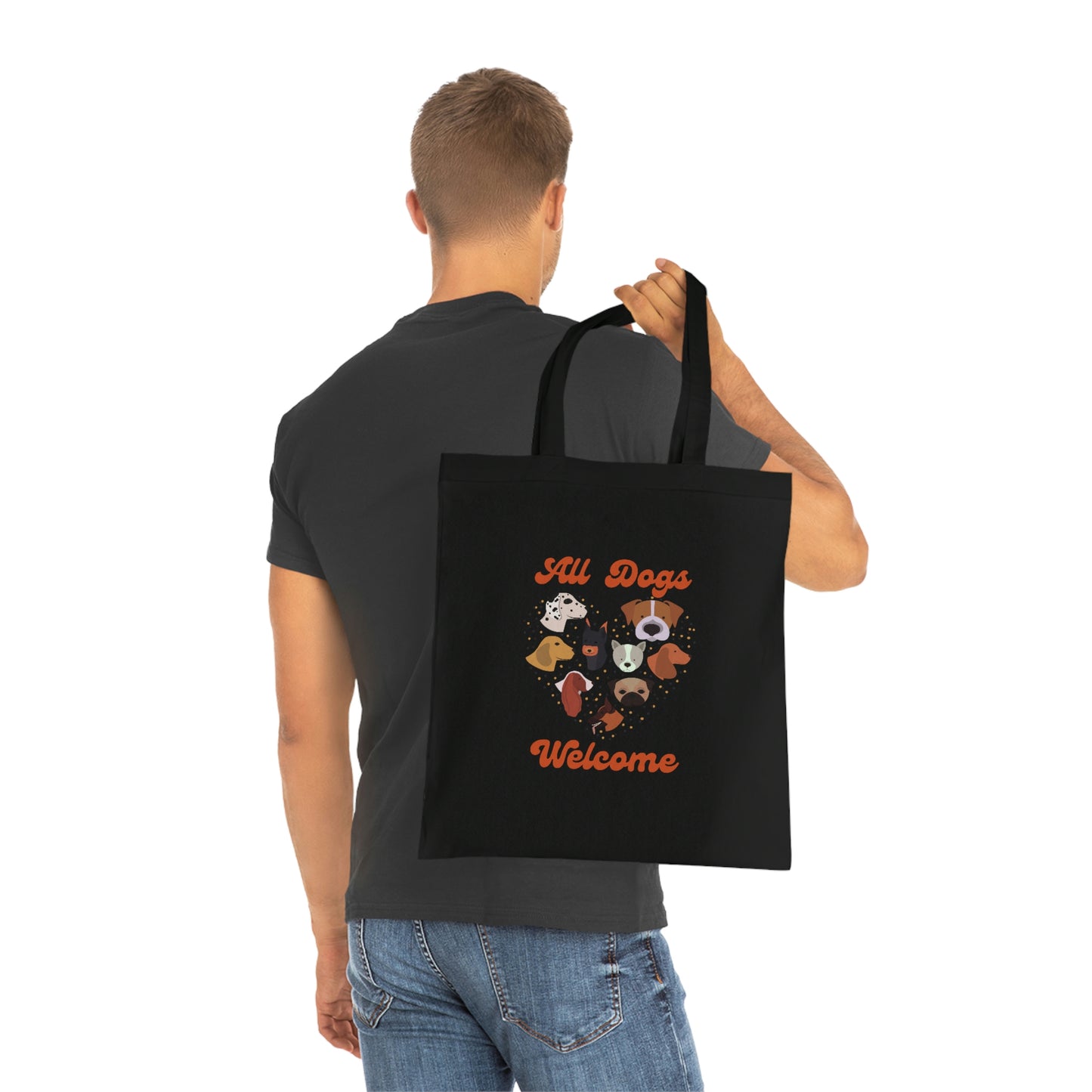 All Dogs Welcome Cotton Tote