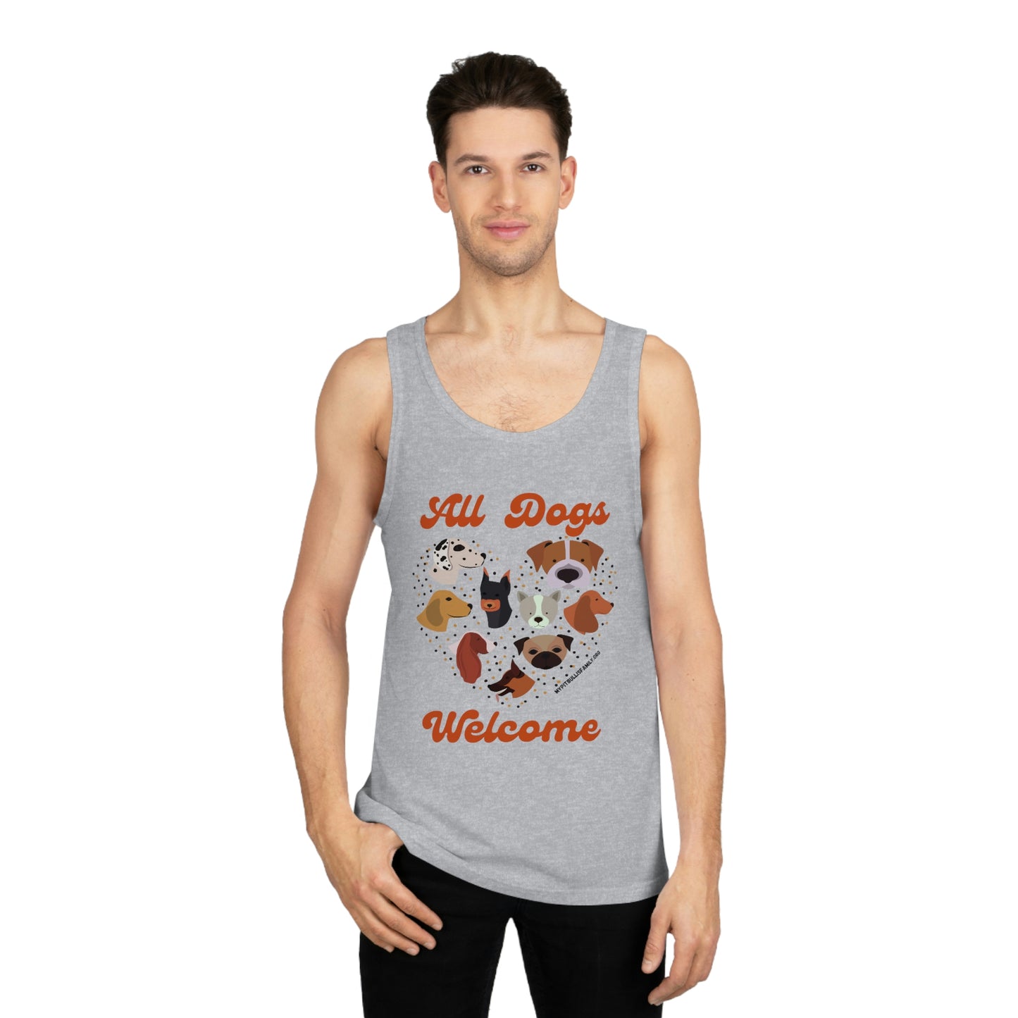 All Dogs Welcome Unisex Softstyle™ Tank Top