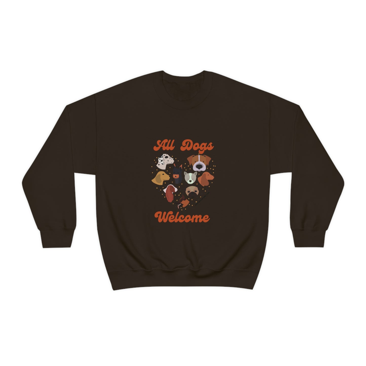 All Dogs Welcome Unisex Heavy Blend™ Crewneck Sweatshirt