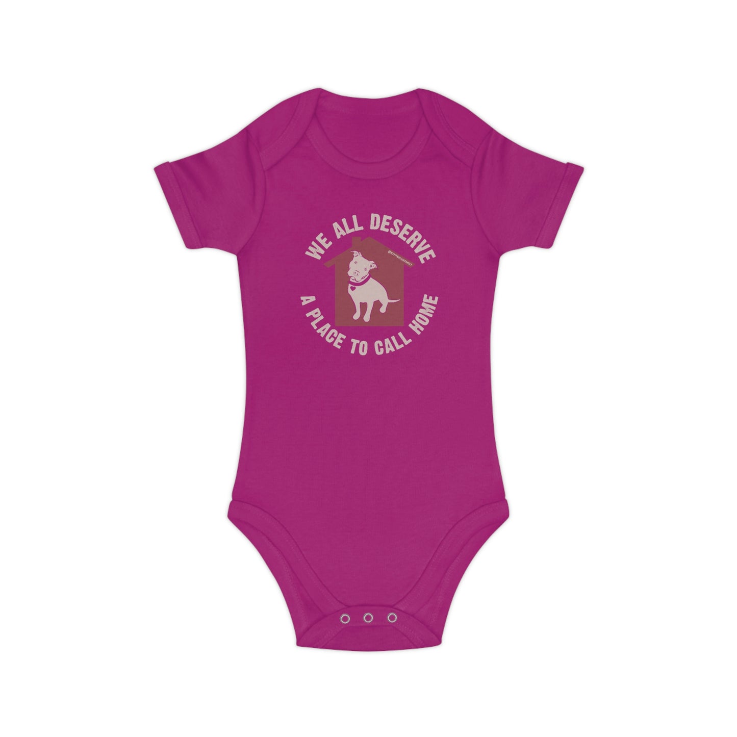 We All Deserve a Place to Call Home Combed Cotton Baby Bodysuit