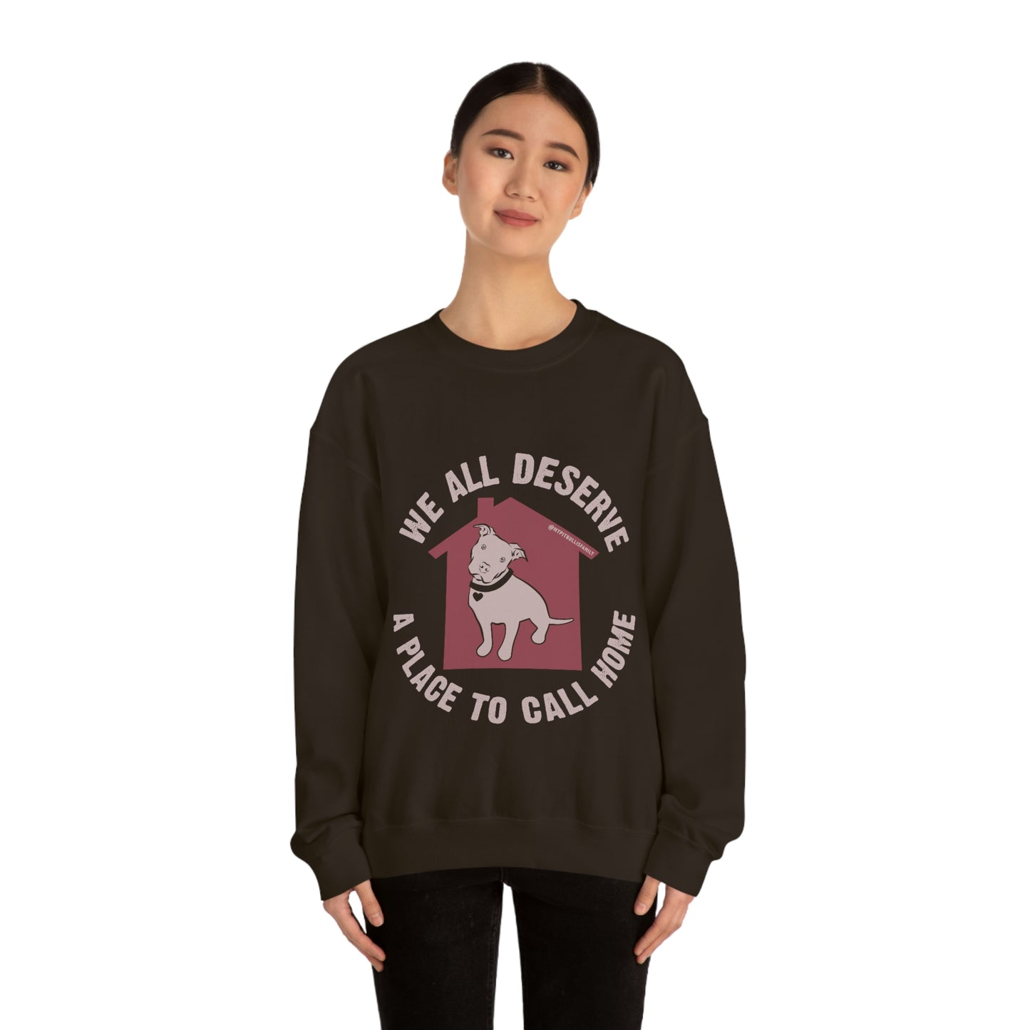 We All Deserve a Place to Call Home Unisex Heavy Blend™ Crewneck Sweatshirt