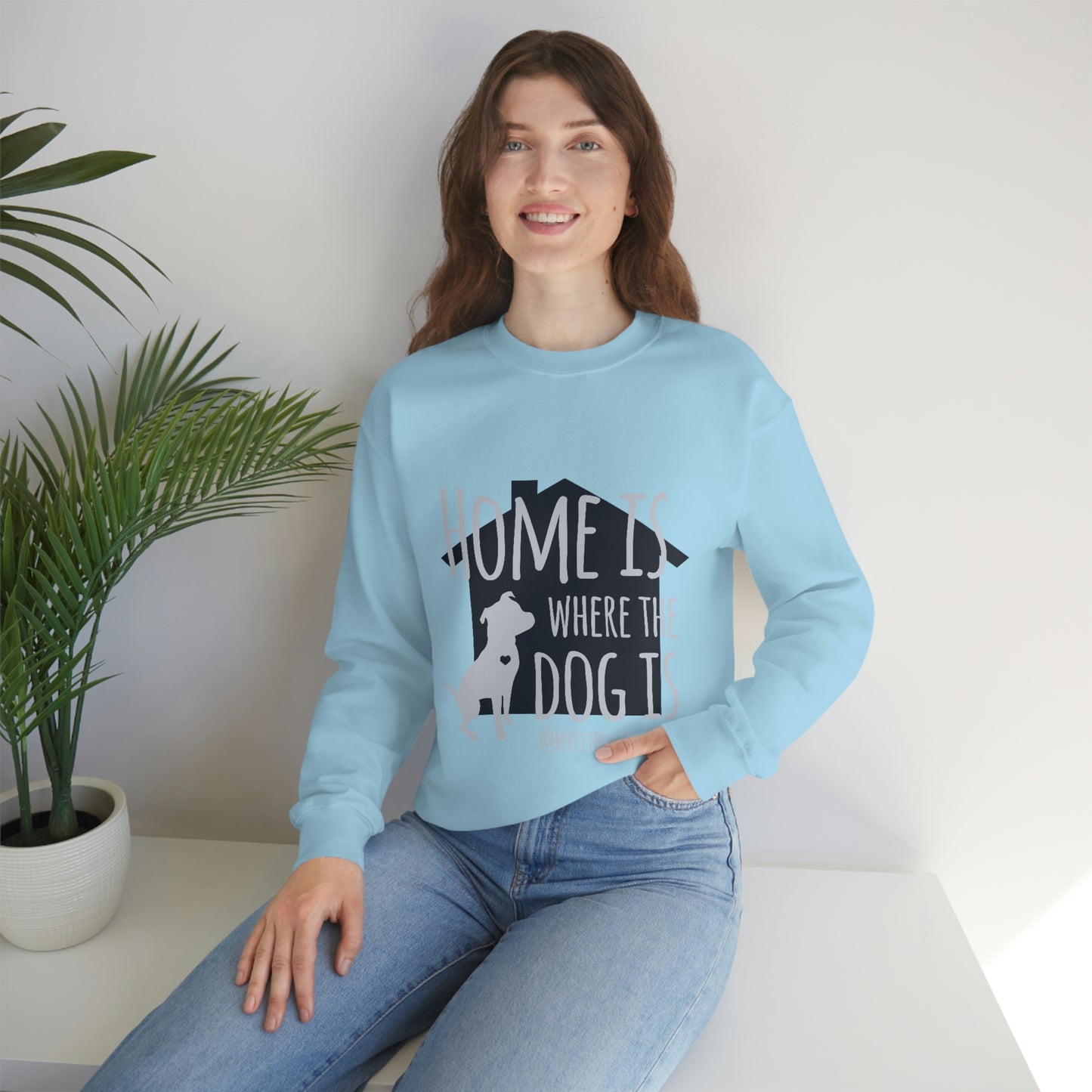 Home is Where the Dog is Unisex Heavy Blend™ Crewneck Sweatshirt