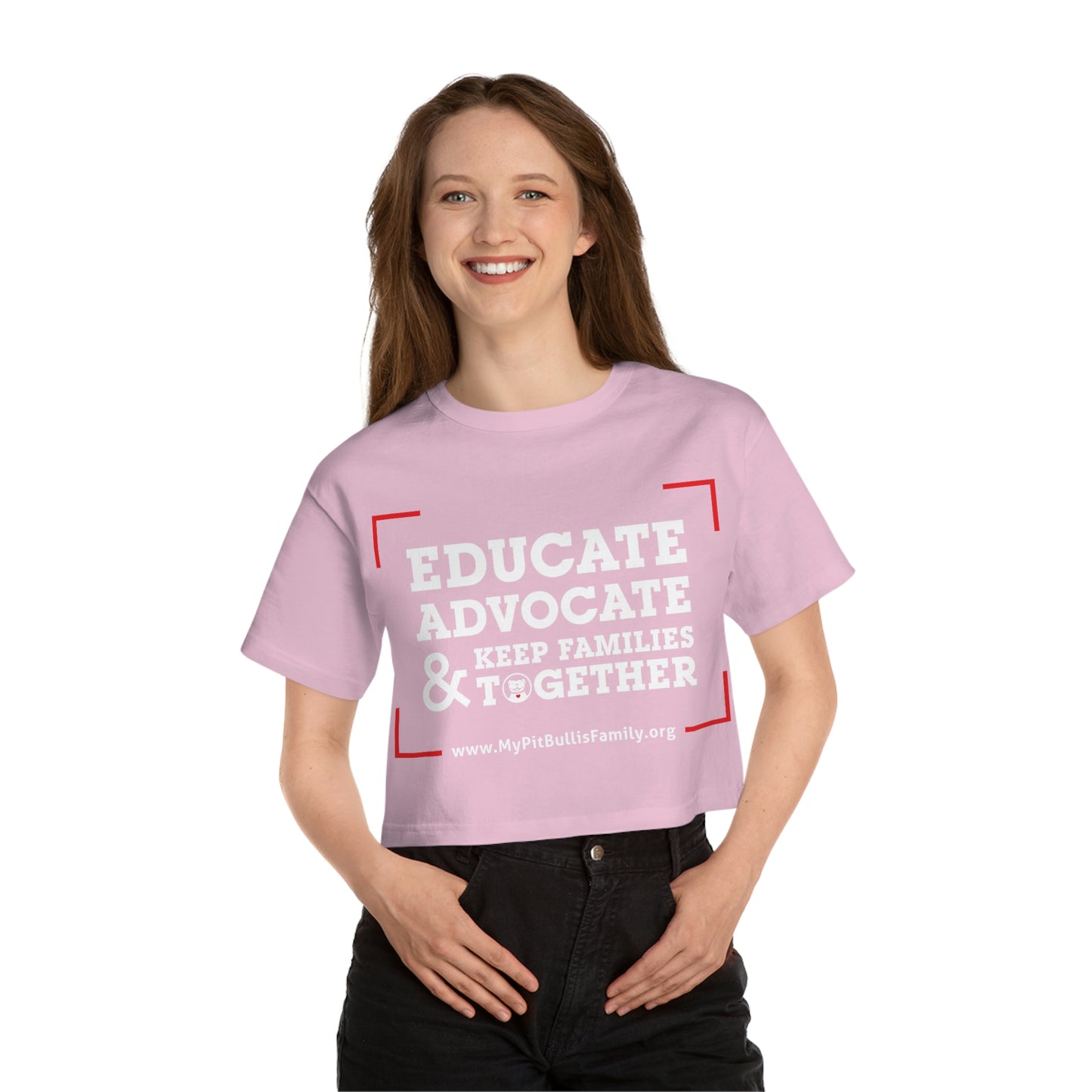 Keep Families Together Champion Women's Heritage Cropped T-Shirt