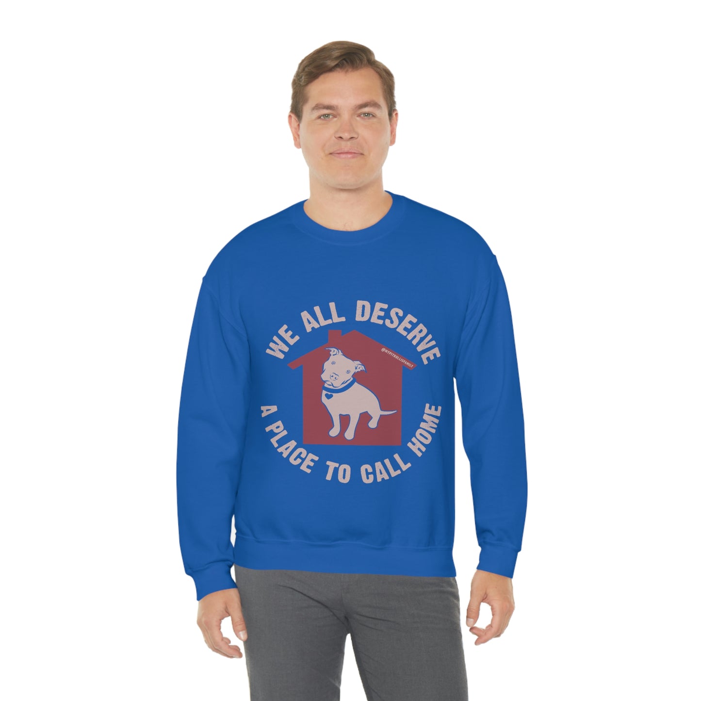 We All Deserve a Place to Call Home Unisex Heavy Blend™ Crewneck Sweatshirt