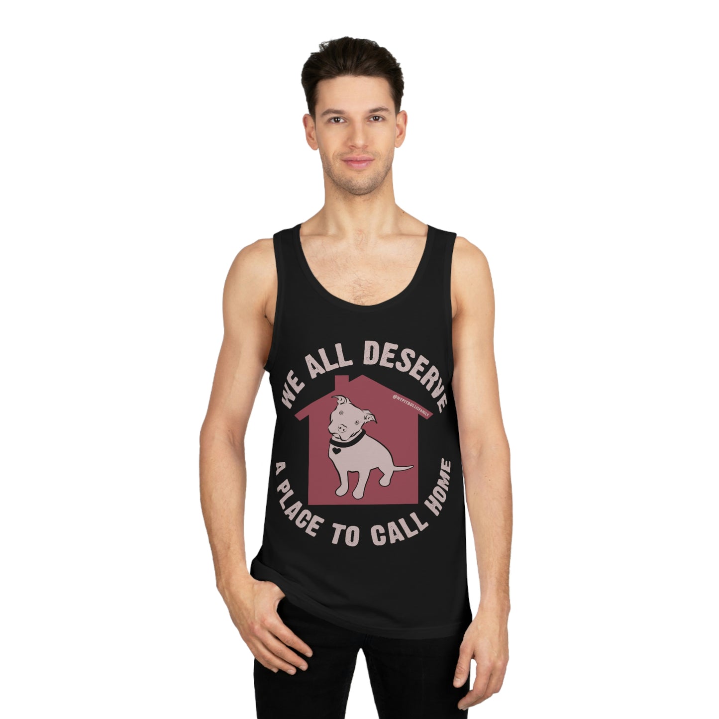 We All Deserve a Place to Call Home Unisex Softstyle™ Tank Top
