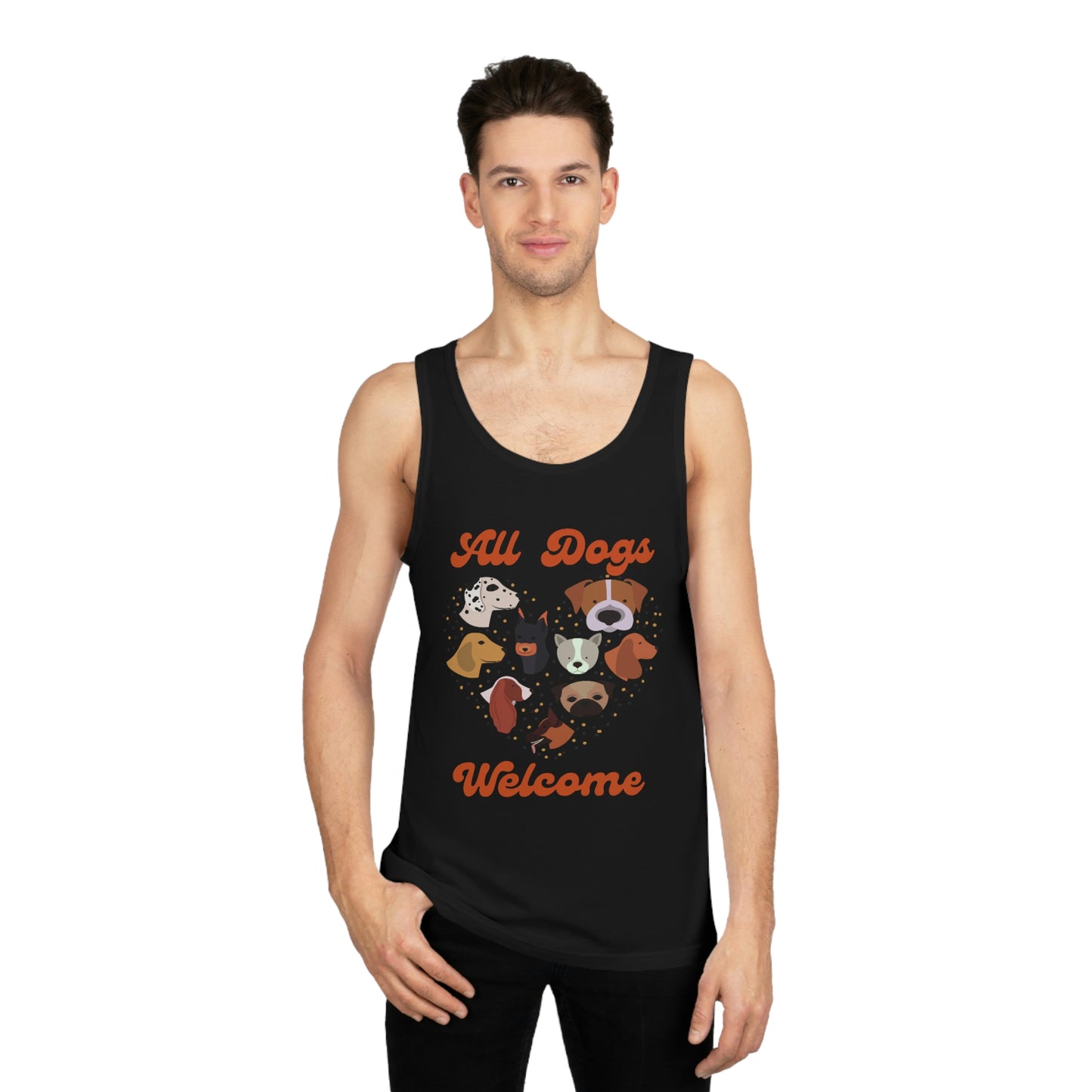 All Dogs Welcome Unisex Softstyle™ Tank Top