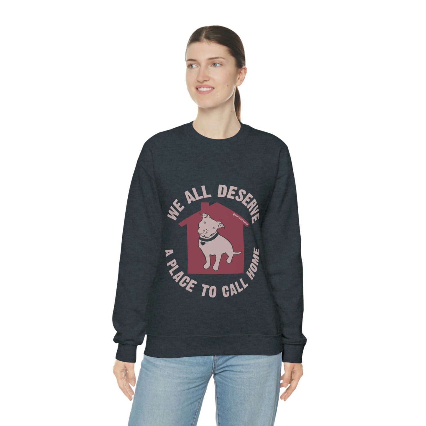 We All Deserve a Place to Call Home Unisex Heavy Blend™ Crewneck Sweatshirt