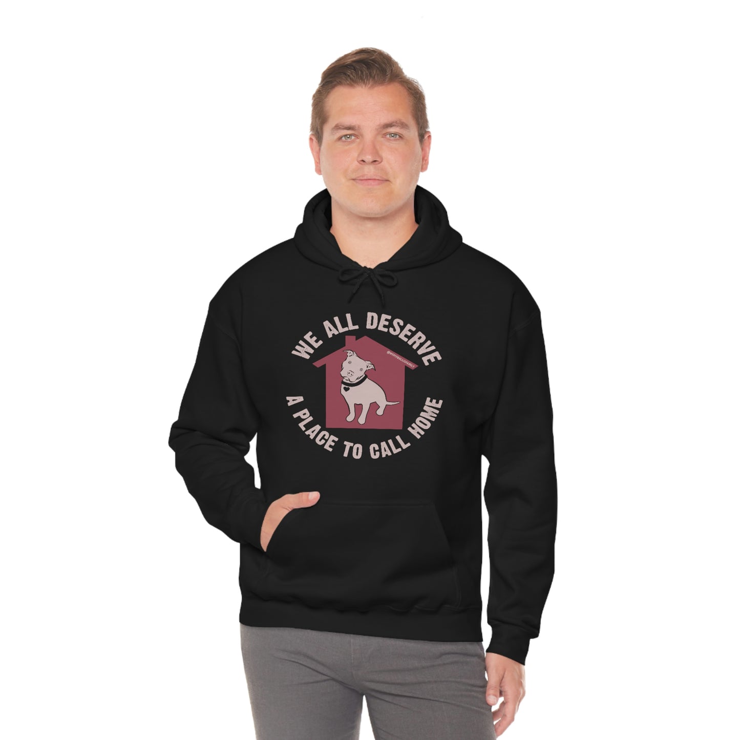 We All Deserve a Place to Call Home Unisex Heavy Blend™ Hooded Sweatshirt