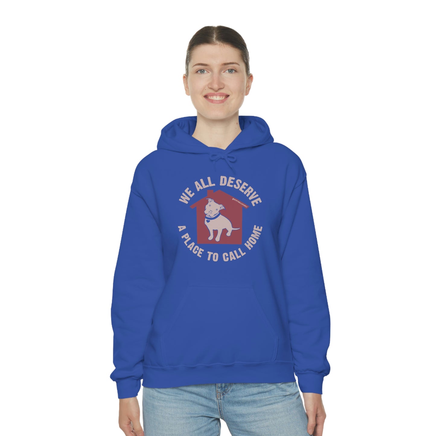 We All Deserve a Place to Call Home Unisex Heavy Blend™ Hooded Sweatshirt