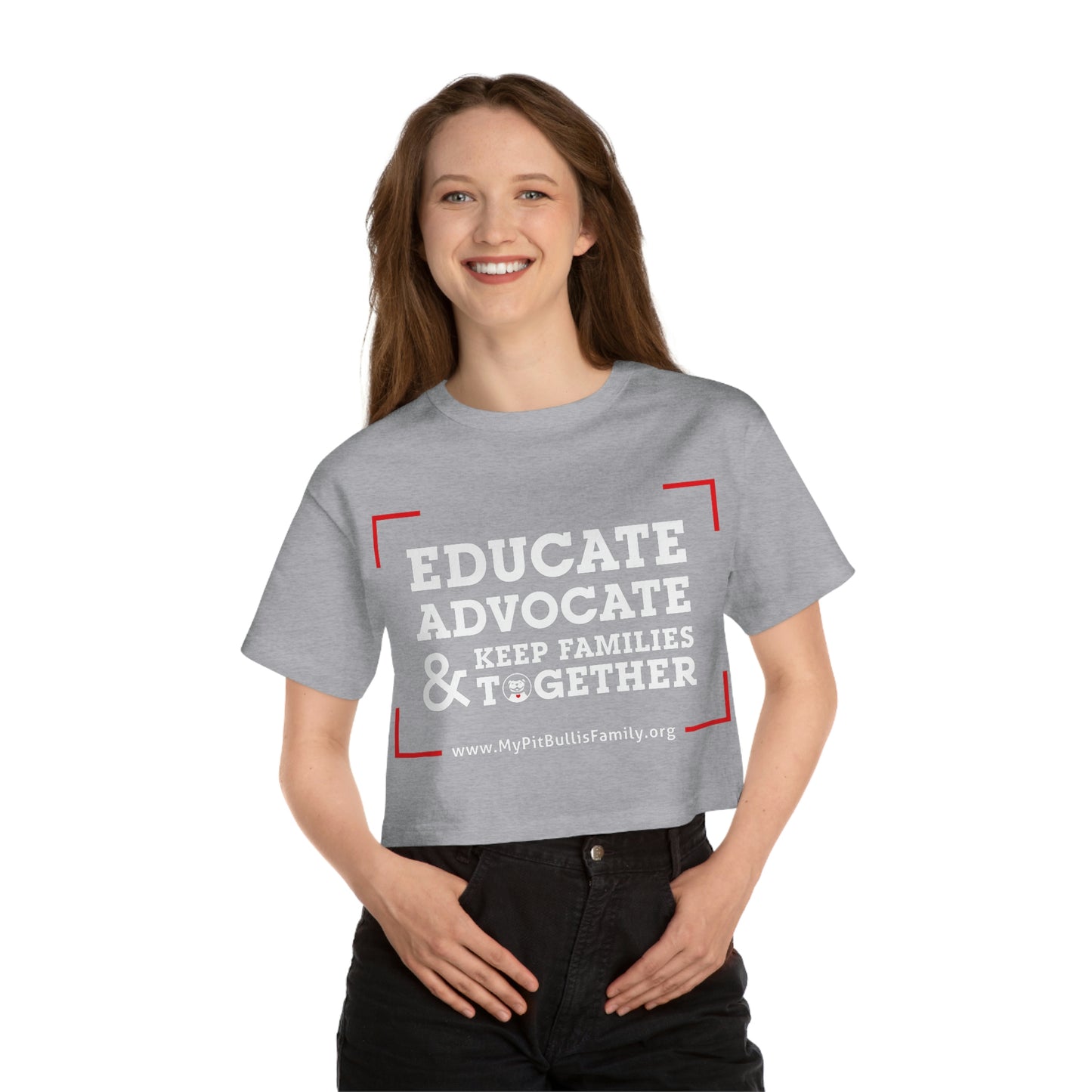 Keep Families Together Champion Women's Heritage Cropped T-Shirt