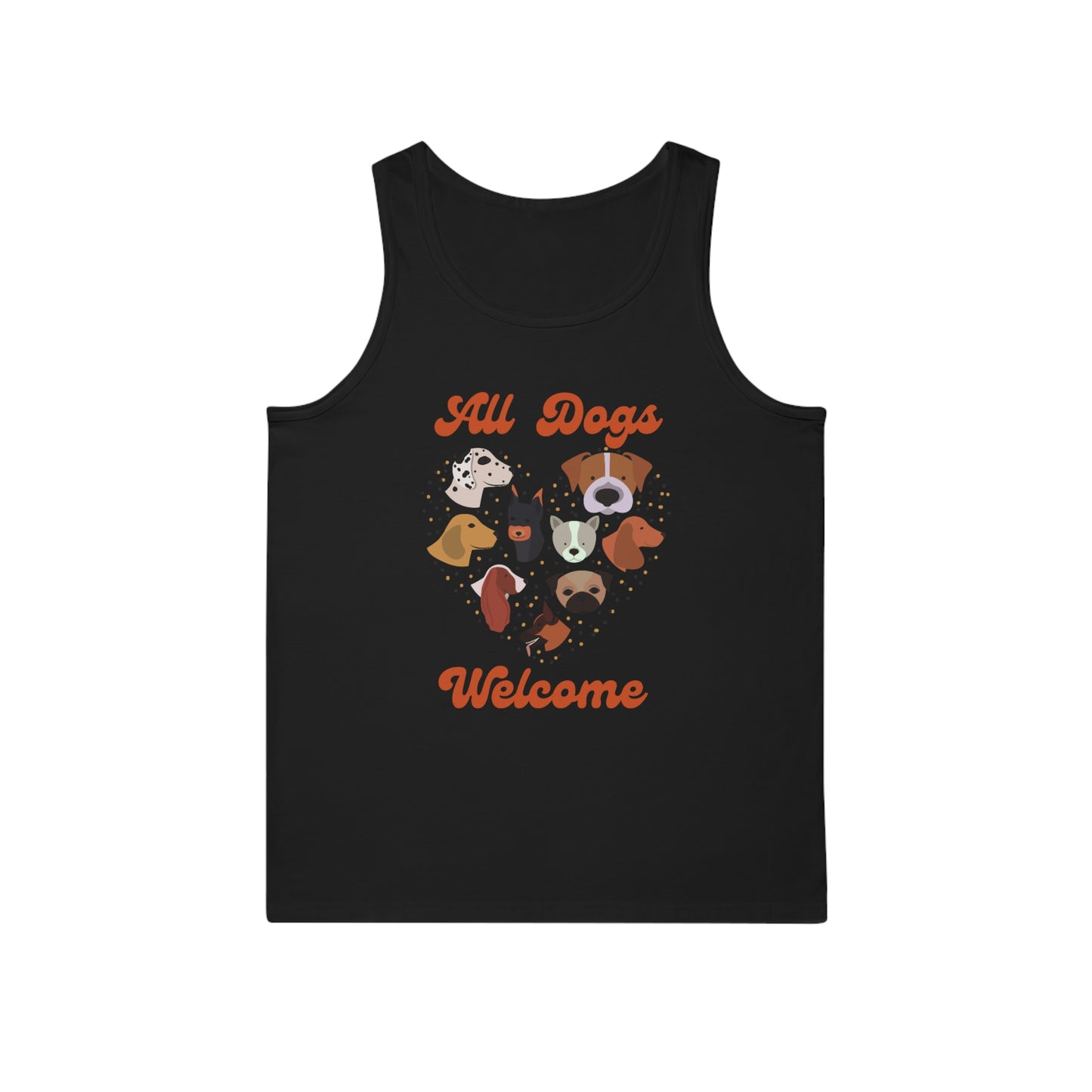 All Dogs Welcome Unisex Softstyle™ Tank Top