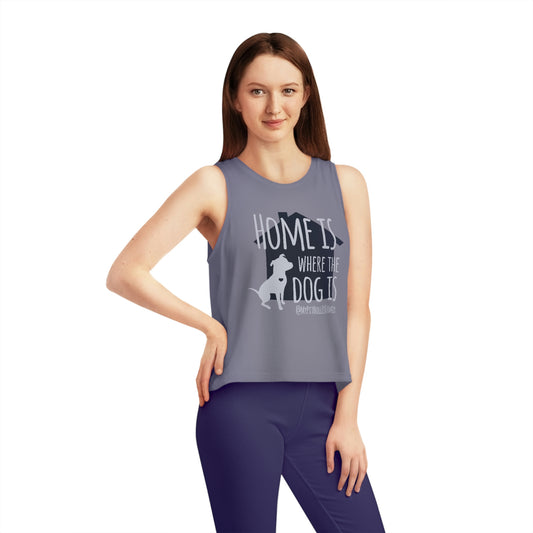 Home is Where the Dog is Women's Dancer Cropped Tank Top
