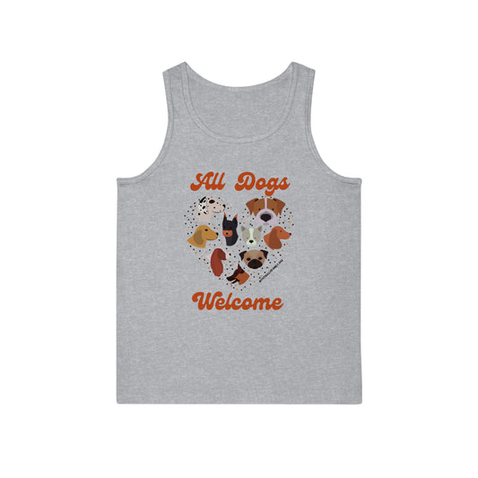 All Dogs Welcome Unisex Softstyle™ Tank Top
