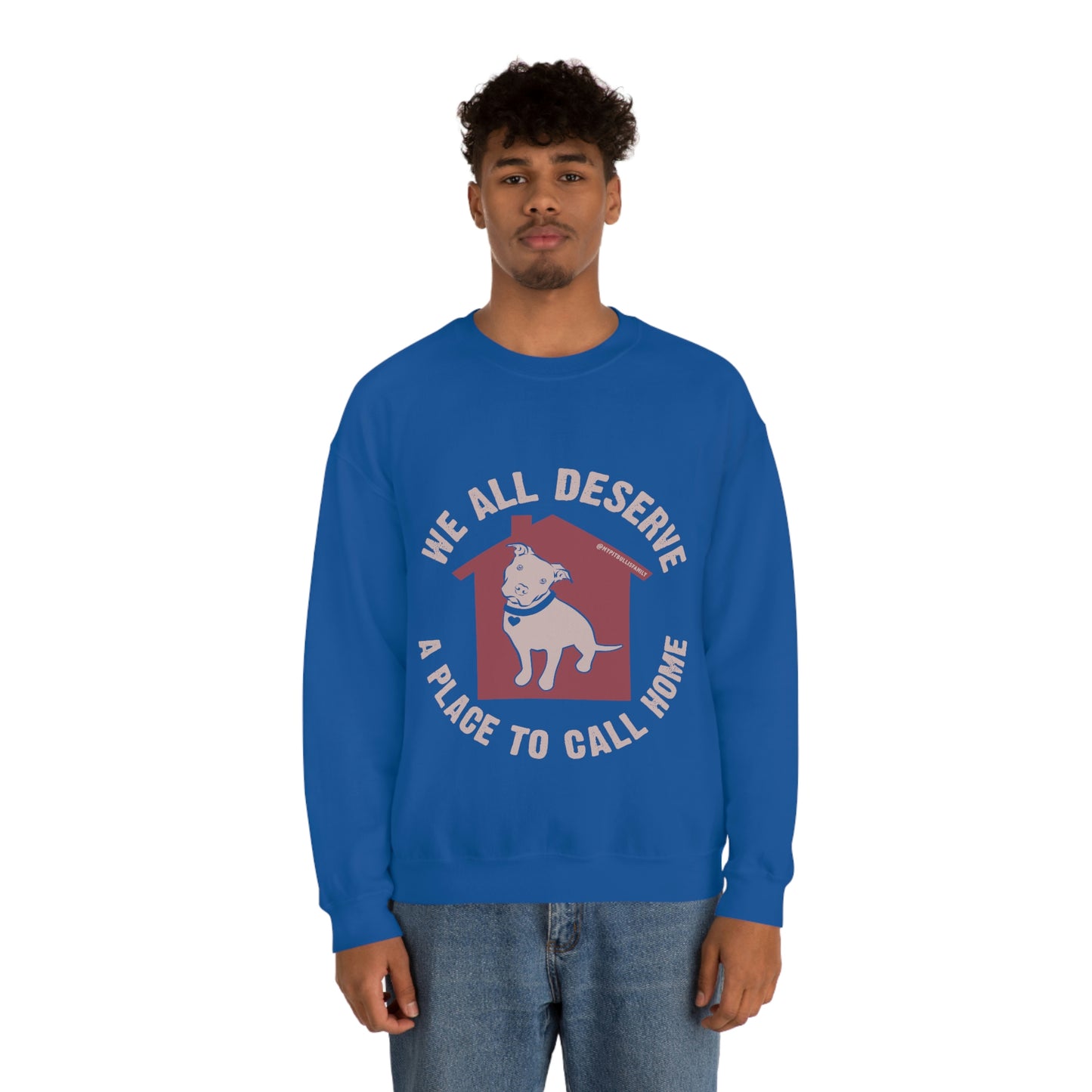 We All Deserve a Place to Call Home Unisex Heavy Blend™ Crewneck Sweatshirt