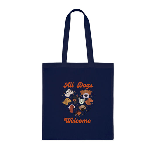 All Dogs Welcome Cotton Tote