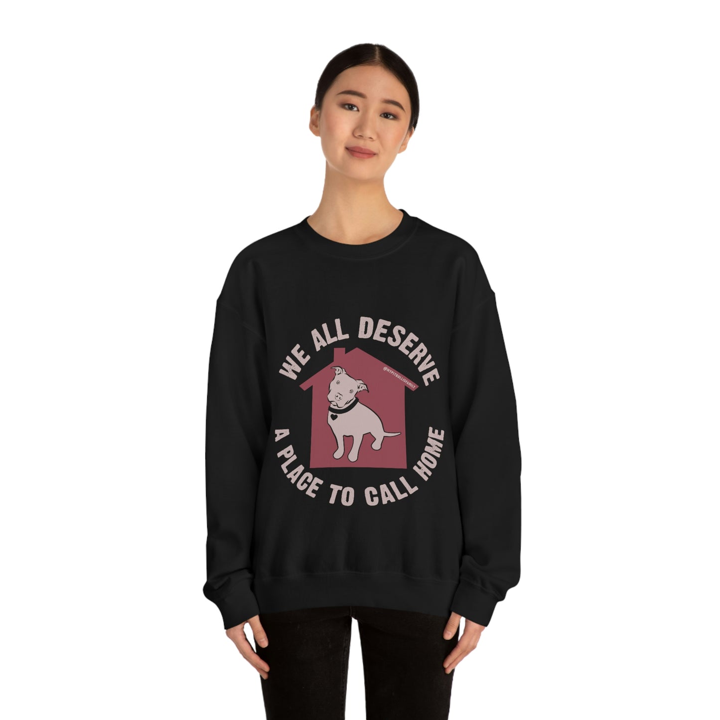 We All Deserve a Place to Call Home Unisex Heavy Blend™ Crewneck Sweatshirt