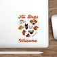 All Dogs Welcome Die-Cut Stickers