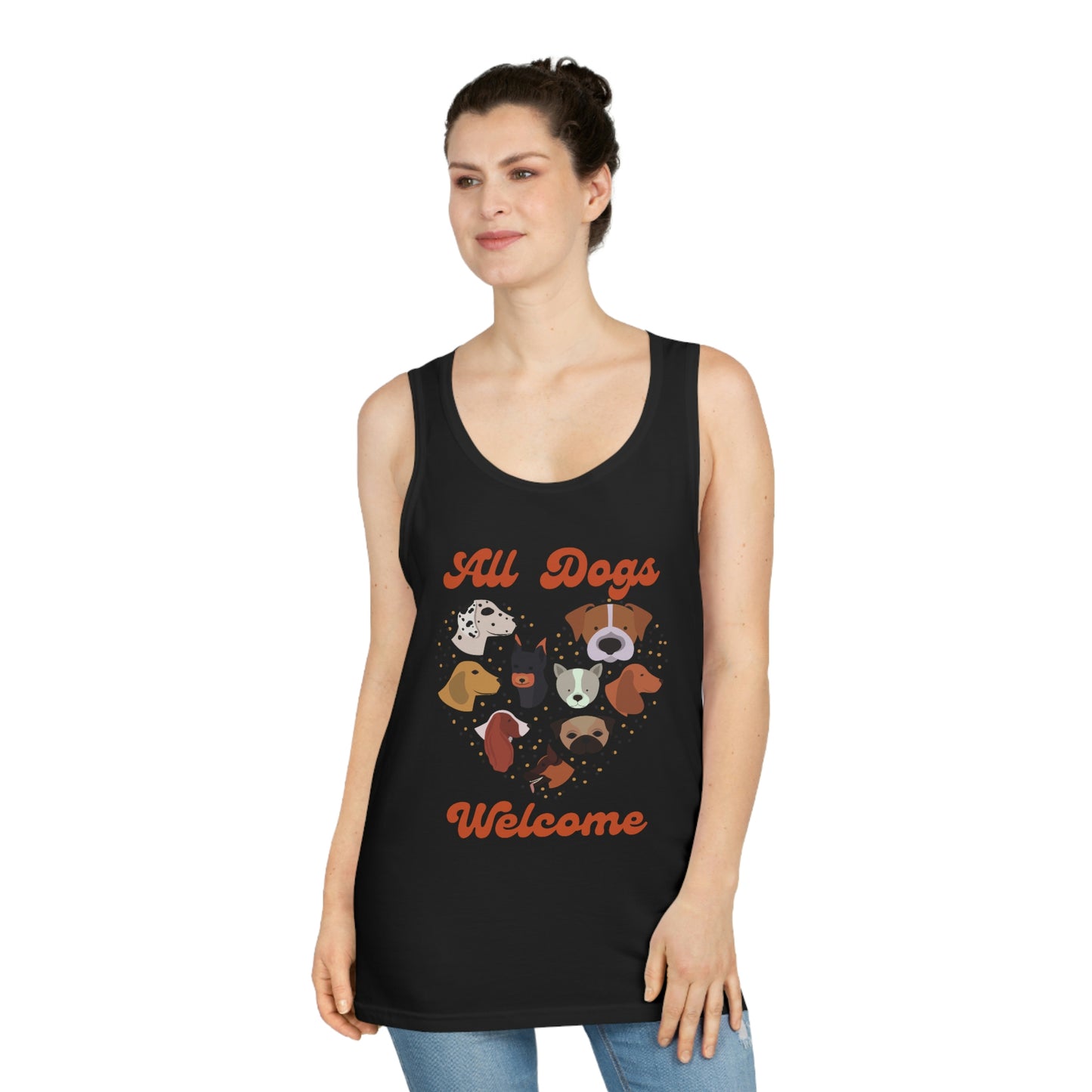 All Dogs Welcome Unisex Softstyle™ Tank Top