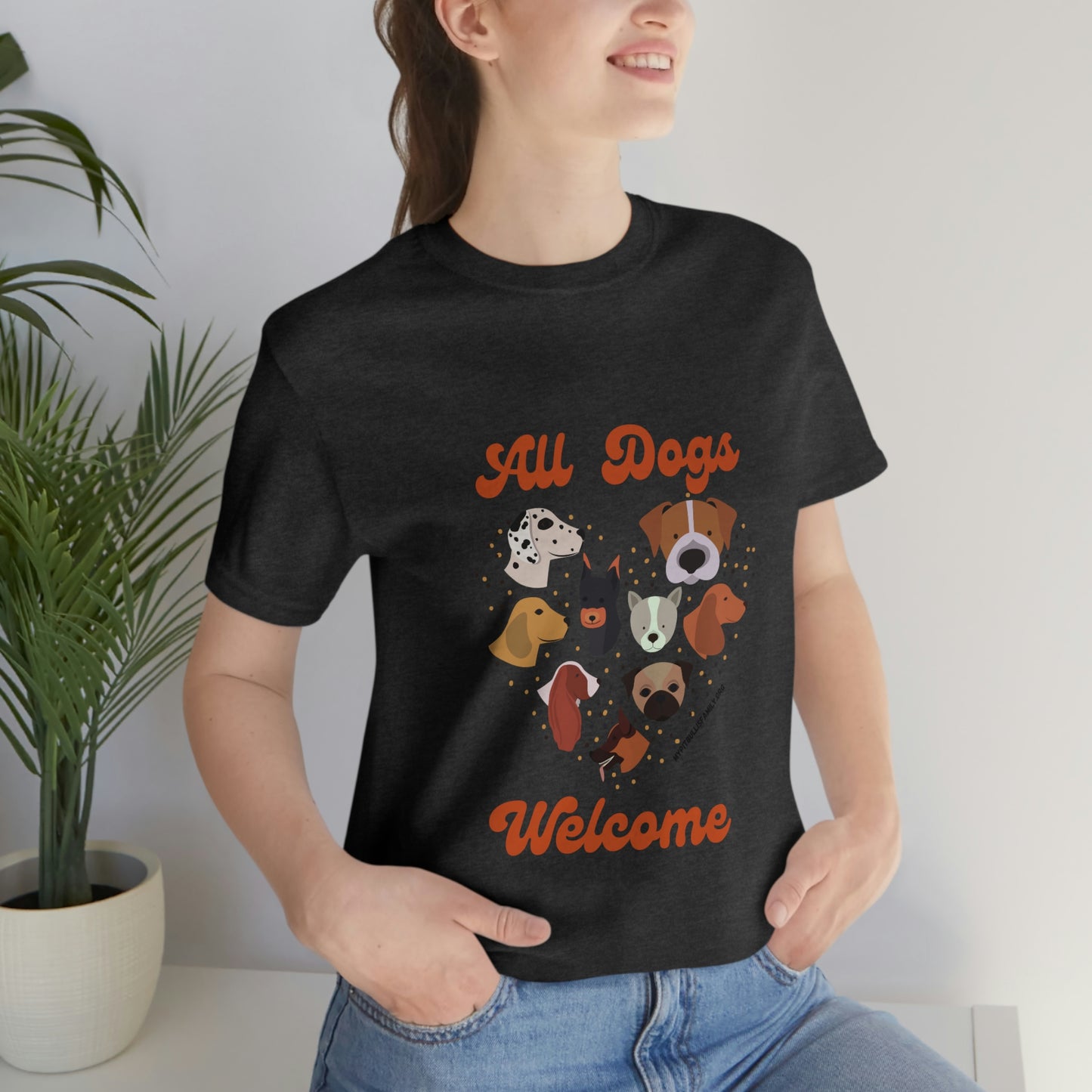 All Dogs Welcome Unisex Jersey Short Sleeve Tee