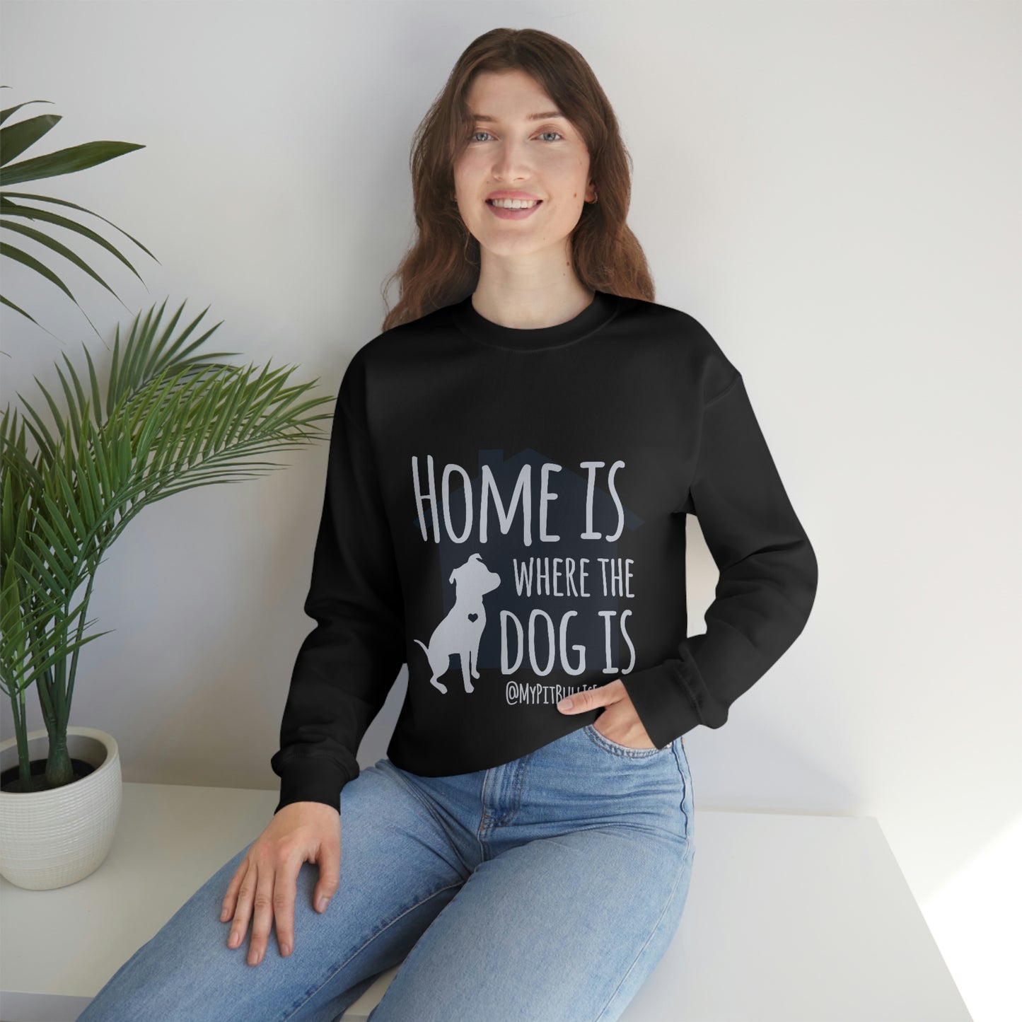 Home is Where the Dog is Unisex Heavy Blend™ Crewneck Sweatshirt